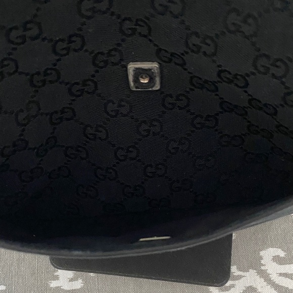 Gucci GG Black Canvas Messenger/Crossbody Bag with Dust Bag - Picture 6 of 13